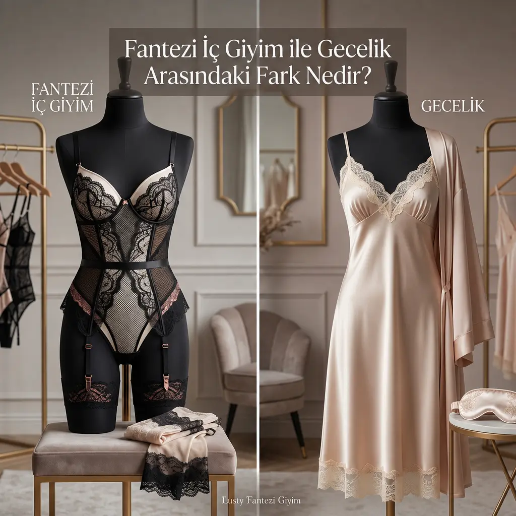 Fantezi iç giyim ile gecelik arasındaki fark